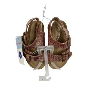 Cat & Jack Toddler Rose Gold/Reagan Glitter Footbed Sandals